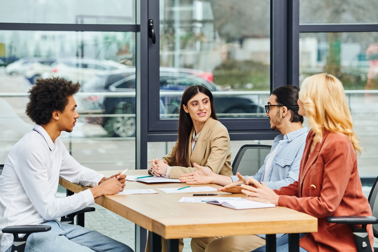 réunion de collaborateurs